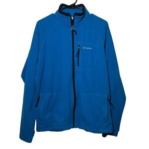Columbia Full Zip Fleece Jacket, Blue, Medium